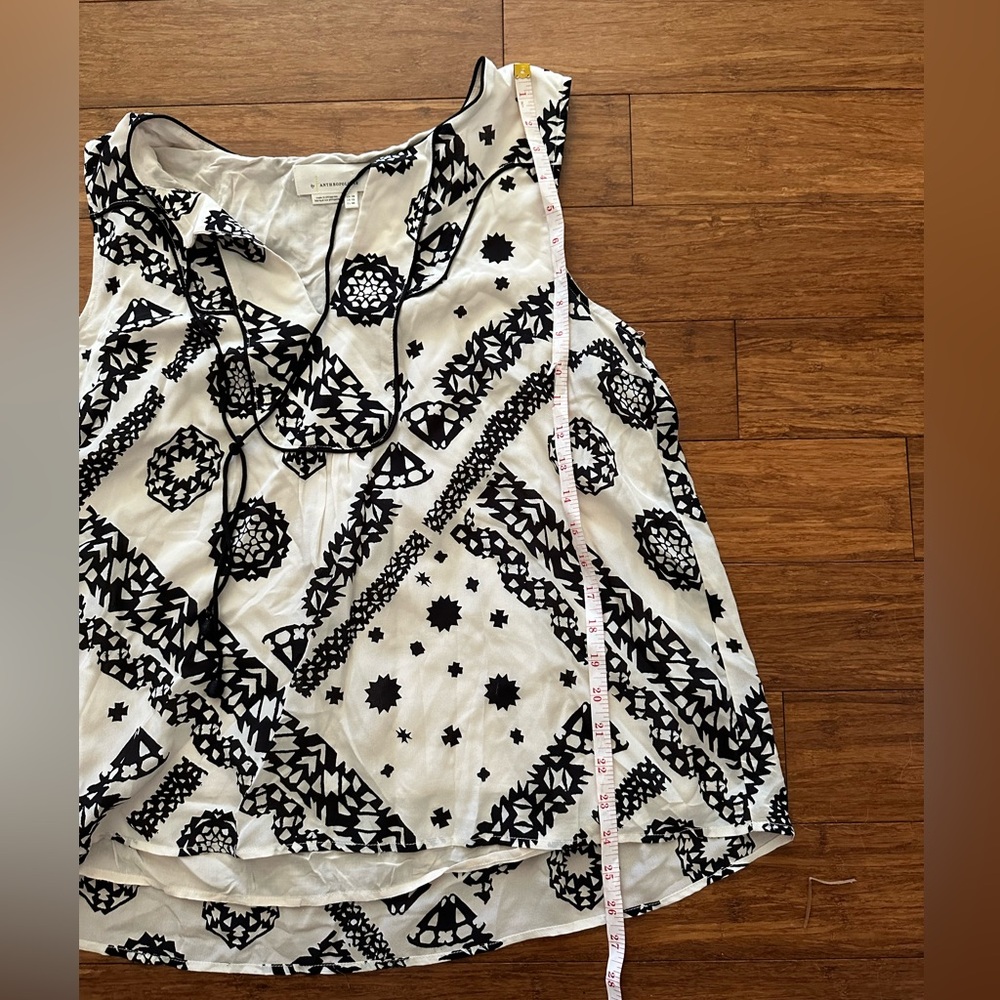 Anthropologie Giuliana Silk Blouse Size 12 - Picture 5 of 9